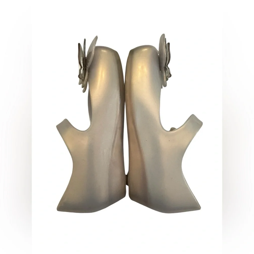 Mini Melissa Iridescent Silver Butterfly Shoes Toddler 6 US